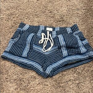 Lou & Grey Navy Striped Women's Cargo Shorts